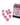 Chessex Dice: Special 12mm D6 (36) - Borealis: Pink/Silver