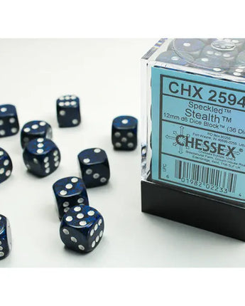 Chessex Dice: Speckled 12mm D6 (36) - Stealth