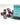 Chessex Dice: Gemini 16mm D6 (12) - Purple-Teal/Gold