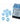 Chessex Dice: Special 12mm D6 (36) - Borealis: Icicle Light/Blue