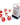 Chessex Dice: Luminary 7-Die RPG Set - Red/silver