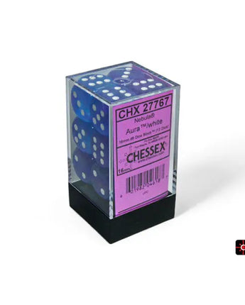 Chessex Dice: Luminary 16mm D6 (12) - Aura/White