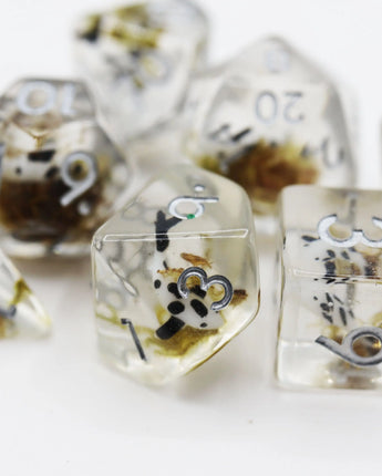 Black Koi Fish RPG Dice Set