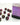 Chessex Dice: Gemini 12mm D6 (36) - Black-Purple/Gold