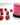 Chessex Dice: Opaque 7-Die RPG Set - Red/White