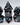 Foam Brain Dice Set: Black With Blue Orchids RPG Metal Dice Set (7)