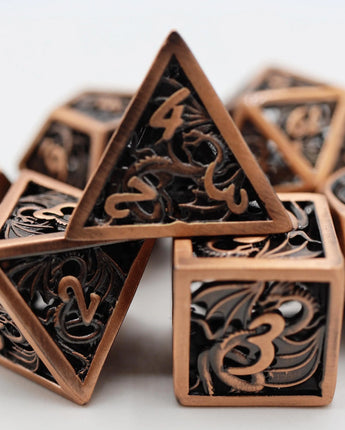 Dragon Essence: Copper - Hollow Metal RPG Dice Set