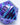 Foam Brain Metal Dice: Purple With Blue Mica - 35mm Metal Dice