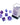 Chessex Dice: Luminary 7-Die RPG Set - Nocturnal/blue