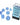 Chessex Dice: Luminary 7-Die RPG Set - Blue/White