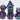 Foam Brain Dice Set: Otherworldly Hollow Flower RPG Metal Dice Set (7)