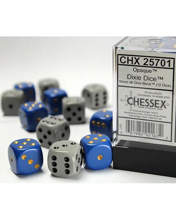 Chessex Dice: Opaque 16mm D6 (12) - Dixie