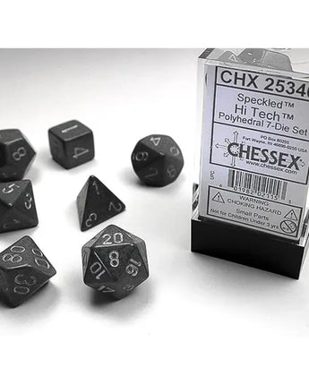 Chessex Dice: 7-Die RPG Set - Speckled: Hi-Tech