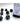 Chessex Dice: Opaque 7-Die RPG Set - Black/White
