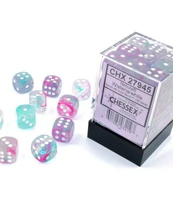 Chessex Dice: Special 12mm D6 (36) - Nebula: Wisteria/White