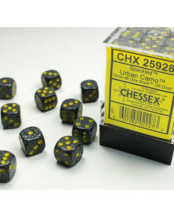Chessex Dice: Speckled 12mm D6 (36) - Urban Camo