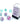 Chessex Dice: Luminary 7-Die RPG Set - Wisteria/White