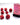 Chessex Dice: Opaque 7-Die RPG Set - Red/Black