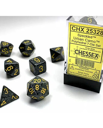 Chessex Dice: 7-Die RPG Set - Speckled: Urban Camo