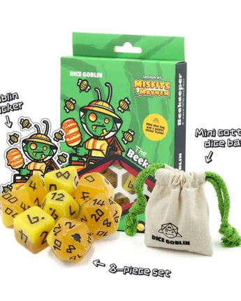Dice Goblin Beekeeper RPG Dice (8 pcs)