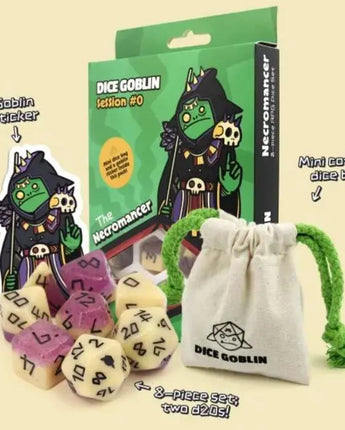 Dice Goblin Necromancer RPG Dice (8 pcs)