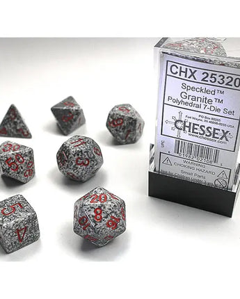 Chessex Dice: 7-Die RPG Set - Speckled: Granite