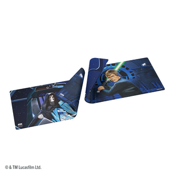 Double-Sided Game Mat - Jedi Luke Skywalker & Emperor Palpatine