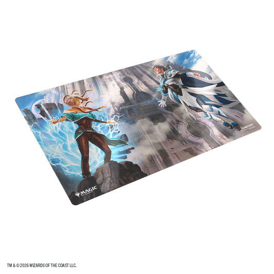 Reality Fracture Shiny Playmat - Tam Beleren, Conflicted/Jace, Building Reality