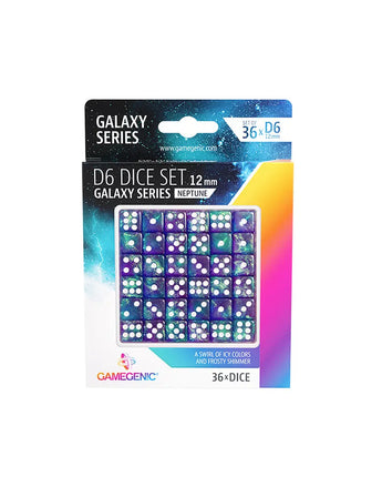 Galaxy Series - Neptune - D6 Dice Set 12 mm (36 pcs)