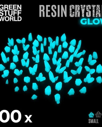 GSW: AQUA TURQUOISE GLOW Resin Crystals - Small