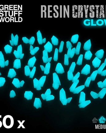 GSW: AQUA TURQUOISE GLOW Resin Crystals - Medium