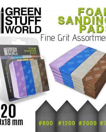 GSW: Foam Sanding Pads - Fine Grit Assortment x20