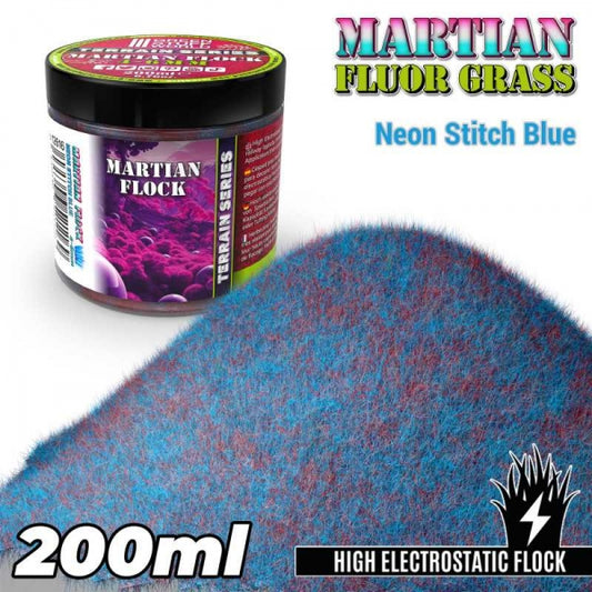 GSW: Martian Fluor Grass - Neon Stitch Blue