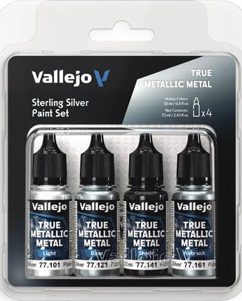 True Metallic Metal Paints: Sterling Silver Paint Set