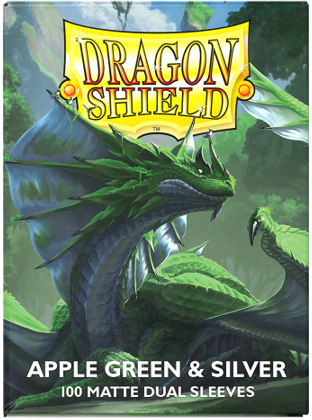 Dragon Shield 100ct Dual Matte - Apple Green and Silver