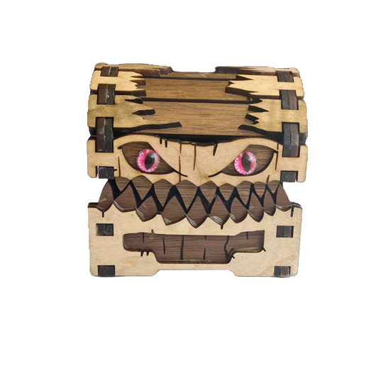 Hrothgar's Hoard Mimic Dice Chest - Walnut