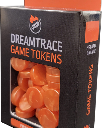 DreamTrace Gaming Tokens - Fireball Orange
