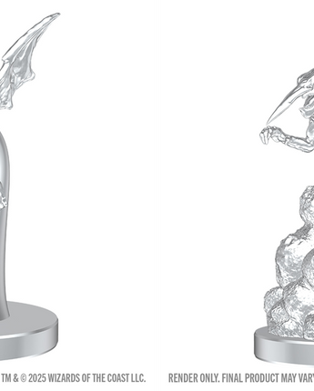 D&D Nolzurs Unpainted: W28 Ice Mephit & Dust Mephit
