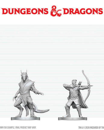 D&D Nolzurs Unpainted: W29 Elf Ranger N Dragonborn Monk