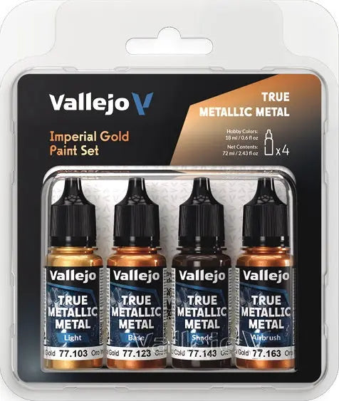 True Metallic Metal Paints: Imperial Gold Paint set