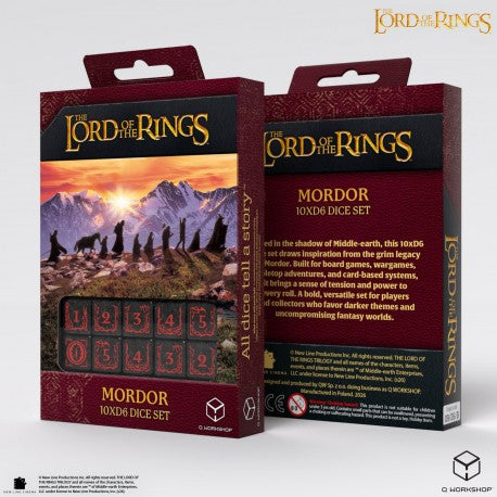 Lord of the Rings Dice: Mordor D6 Set (10)