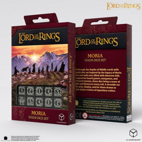Lord of the Rings Dice: Moria GLOW IN THE DARK D6 Set (10)
