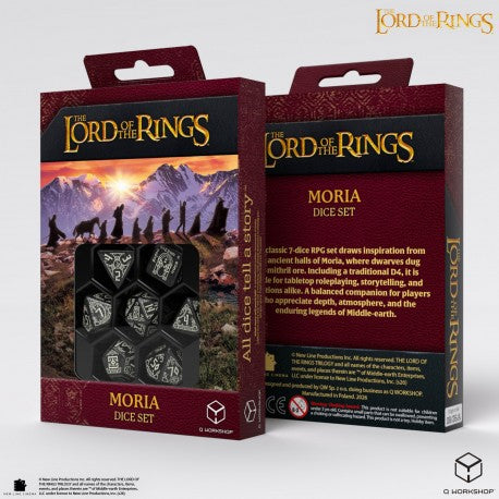 Lord of the Rings Dice: Moria GLOW IN THE DARK RPG Set (7ct)