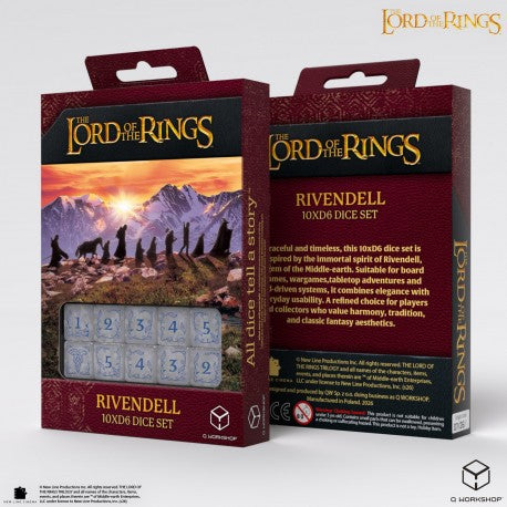 Lord of the Rings Dice: Rivendell Stone D6 Set (10)