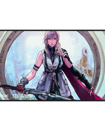 Black Stitched Play Mat: Final Fantasy - Lightning, Army of One