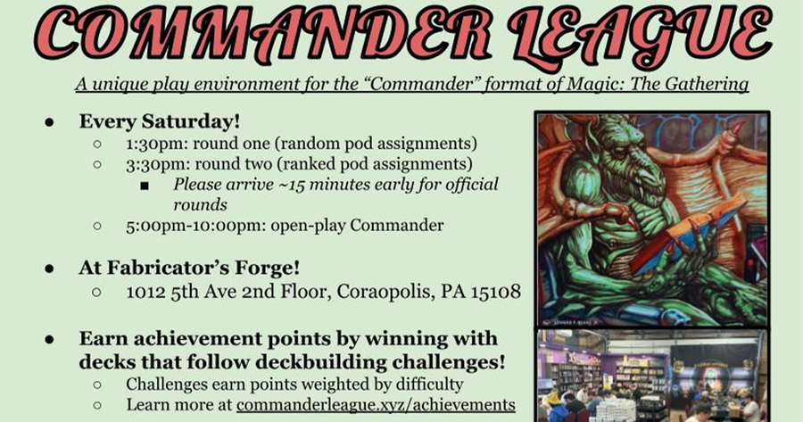 Commander Deck Building Casual League Fabricator's Forge