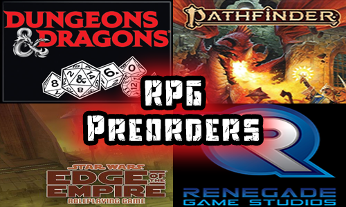 RPG Preorders & New Items