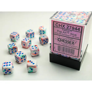 Chessex Dice: Special 12mm D6 (36) - Festive: Pop Art/Blue 