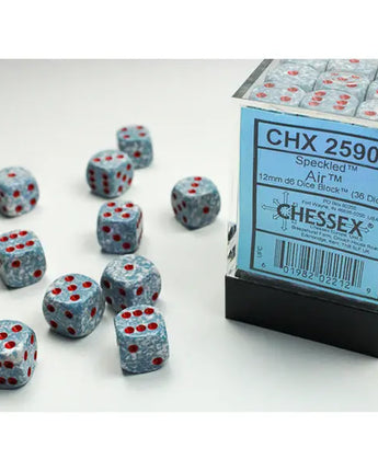 Chessex Dice: Speckled 12mm D6 (36) - Air