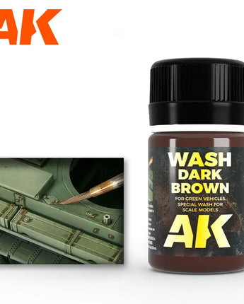 Dark Brown for Green Vehicles Enamel Wash 35ml 